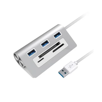 USB HUB kart okuyucu 3 Port USB 3.0 TF / USB kart okuyucu Çoklu USB Splitter USB kart okuyucu Windows PC Laptop için