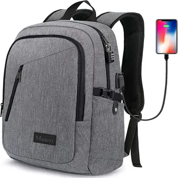 USB şarj portu ile büyük kapasiteli dizüstü sırt çantası Under14.1 inç bilgisayar çantası için uygun