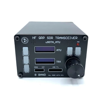 USOTA-ATU USDX SDR Alıcı-verici Tüm Mod 8 Bant HF Amatör Radyo QRP CW Alıcı-Verici ATU-100 Anten Tuner Çift Ekran