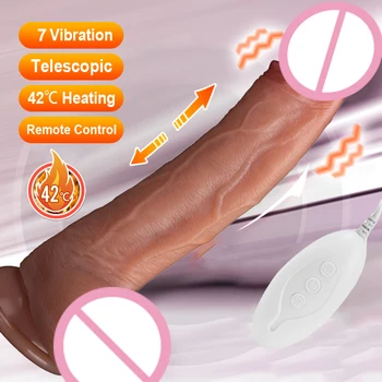 Uzaktan Kumanda ısıtma Penis Dick Teleskopik Yapay Penis Seks Oyuncakları Vibratör Bayanlara yetişkin Seks Oyuncakları Vajina G Noktası Seks Oyuncakları Erkekler için 18