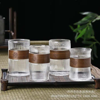 Uzun borosilikat cam tek katmanlı fincan yerli büyük kapasiteli çay bardağı sütlü içecek kung fu çay seti kahve fincanı içecek çay bardağı