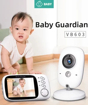 VB603 Kablosuz Bebek Monitörleri 2.4 G Kablosuz 3.2 inç LCD HD Gece Görüş Çoklu dil Çift Ses Kanalı Dadı Monitör