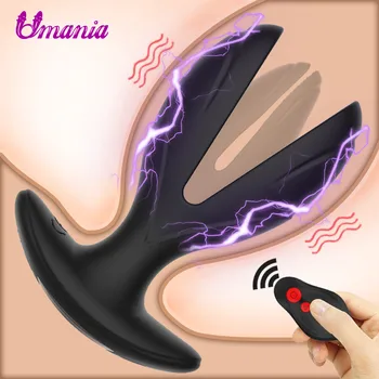 Vibratör Anal Plug Erkek prostat masaj aleti Kablosuz Elektrik Çarpması Açılış Butt Plug Yapay Penis Vibratör bayanlara Seks Oyuncakları Erkekler Eşcinsel 18