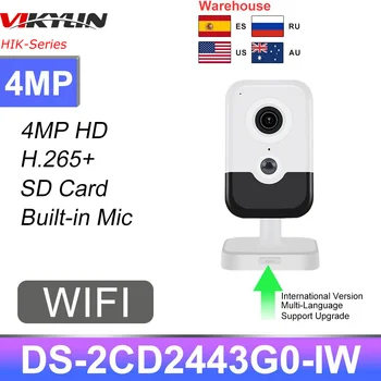 Vikylin Hik Kamera Wifi IP Kamera DS-2CD2443G0-IW kablosuz 4MP kamera ev IR HD PoE Dahili MİKROFON desteği SD kart CCTV IPC