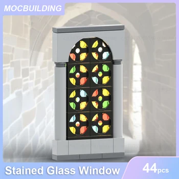 Vitray Pencere Modeli MOC Yapı Taşları DIY Tuğla Eğitici Yaratıcı Ekran Oyuncaklar Çocuk Noel Hediyeleri 44 ADET