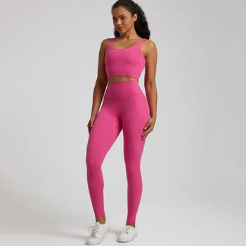 Wyplosz Yoga Seti Spor Spor Giyim Kadın Spor Spor Eşofman Açık Havada Yüksek Mukavemetli Sutyen Pantolon Çabuk Kuruyan Konfor