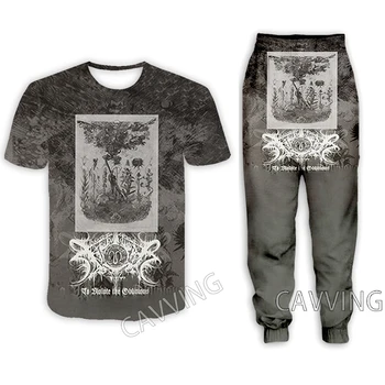 Xasthur Kaya 3D Baskılı günlük t-shirt + Pantolon koşu pantolonları pantolon Takım Elbise Kadın/Erkek Setleri Kadınlar / Erkekler için