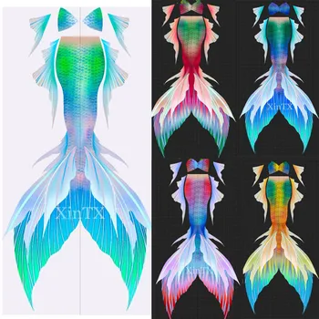 XınTX YENİ Tasarım Küçük Denizkızı Ariel Kuyruk Balık Kuyruğu Cilt Yüzme Dalış Gösterisi Yetişkinler İçin Denizkızı Kuyruğu Elbise Fotoğraf Çekimi İçin