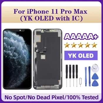 YK OLED LCD Ekran iPhone 11 Pro Max Sayısallaştırıcı Tam Meclisi ile, kaldırmak IC Gerekir Profesyonel Onarım
