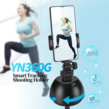 YONGNUO YN360G Otomatik İzleme Akıllı Çekim telefon tutucu 360°Rotasyon Otomatik Yüz/Vücut video / vlog / youtube Canlı Yayınlar