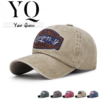 YQ 2023 Yeni Dört Sezon Kaplamalı Pamuk Yıkanmış Eski beyzbol şapkası Genç Erkekler ve Kadınlar için Vizör Şapkalar кепка мужская