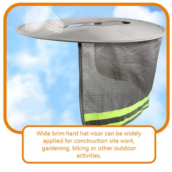 Yansıtıcı şapka kapağı sert güneş gölge inşaat aksesuarları Boyun siperliği Tam Ağız