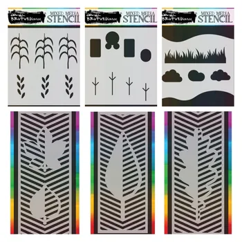 Yaprakları El Sanatları Stencil Scrapbooking Albümü Dekorasyon Craft İçin Kağıt Fotoğraf Dıy Tebrik Kartı Yapımı Yeni Gelmesi 2021
