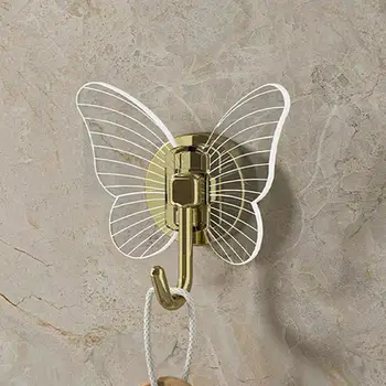 Yaratıcı Kelebek Kanca Punch-ücretsiz Duvar Kanca Dikişsiz Yurt yatak odası kapısı Askıları Kanca Anahtar Havlu Askısı Duvar Dekorasyonu