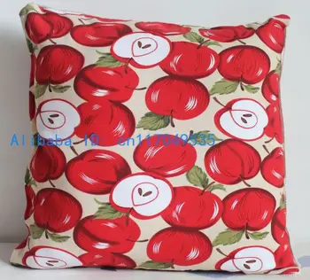 Yastık kılıfı 1 ADET 19 inç (50 cm*50 cm) Elma Meyve Baskı Pamuk Yastık Örtüsü Toptan P117