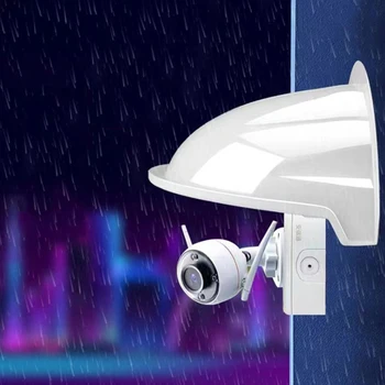 Yağmur Güneş Kalkanı Hava Kapak Parlama Önleyici yan bağlantı parçası CCTV Taret Dome Kameralar Hikvision, Panasonic Ve Diğer Markalar Kamera