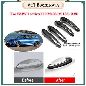 Yeni BMW 1 serisi İçin F40 M135i M 135i 2020 Araba kulp kılıfı aksesuarları İçin %100 % Gerçek Karbon Fiber Kapı kulp kılıfı