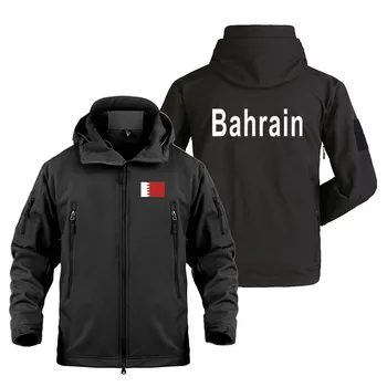 Yeni Bahreyn Polar Sıcak SoftShell Köpekbalığı Cilt Kapşonlu Erkek Ceket Ceket Rüzgar Geçirmez Su Geçirmez Askeri Açık Ceketler Erkekler için Üst