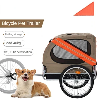 Yeni Büyük Pet bisiklet römorku Kedi Köpek Arabası Katlanır Açık Sürme çekme karavan Pet Taşıma evcil hayvan arabası Kedi Taşıyıcı