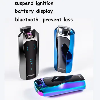 Yeni Dokunmatik Çift Ark USB Plazma doldurulur çakmak LED Ekran Akıllı Güç Ekran erkek Hediye Cigarro Electrónico Desechable