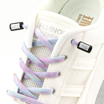 Yeni Elastik danteller Sneakers Ayakkabı Aksesuarları Çocuklar Yetişkin Renkli Hiçbir kravat Ayakkabı Bağı Koşu Yuvarlak Tenis Ayakabı bağları olmadan