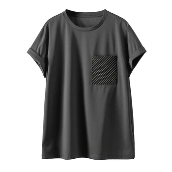Yeni T Shirt Kadın Yüksek Sokak Boncuk Gömlek Kadınlar için Yaz sıfır yaka bluzlar Tees kısa kollu T Gömlek