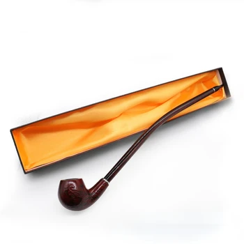 Yeni Uzun Siyah Churchwarden Tütün Boru Tütün Sigara Aksesuarları Gadget Erkekler için 40cm Hediye Kutusu İle H702