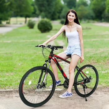 Yetişkin Bisiklet 26 İnç 21 Hız Explorer Kırmızı Siyah Dağ Bisikleti
