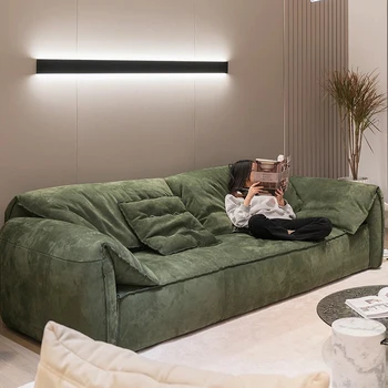 Yeşil Modern Salon İskandinav Kanepe Avrupa Lüks İtalyan Rahatlatıcı Çift Tasarımcı oturma odası kanepeleri Yatak Odası Muebles Ev Mobilyaları