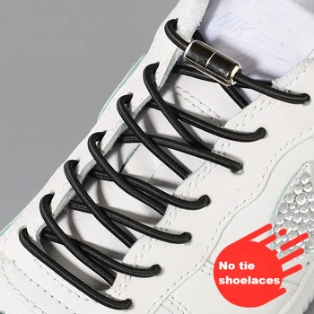 Yuvarlak Elastik Bağcıkları bağları olmadan Ayakkabı Bağcığı Sneakers için Kauçuk Hiçbir Kravat Ayakkabı bağcıkları Ayakkabı Çocuklar Yetişkin Hızlı Ayakkabı dantel lastik bantlar