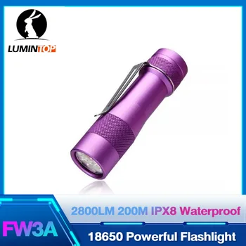 Yüksek güç LED el feneri 18650 EDC meşale ışıkları yüksek performanslı flaş ışığı LUMİNTOP FW3A 2800LM kuyruk anahtarı IPX8 su geçirmez