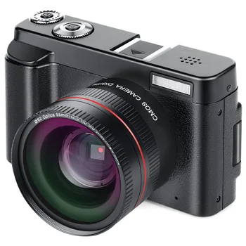 Yüksek Çözünürlüklü dijital kamera 24MP Kamera 16X Dijital Zoom Dönebilen Ekran Tam 1080P SLR Kamera Seyahat Selfie Video