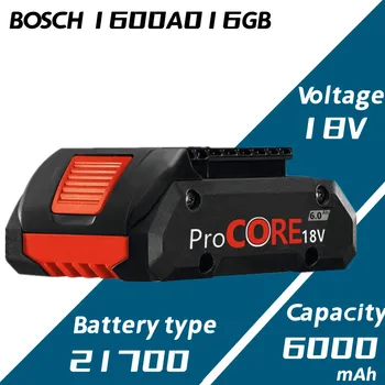 Yükseltilmiş 18 V 6000mAh li-ion pil için Procore 1600A016GB Bosch 18 Volt Max akülü elektrikli el aleti Matkap, 2100 Hücreleri Dahili