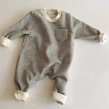 ZAFİLLE Çizgili Romper Yenidoğan Tulum Çocuklar İçin Bahar Sonbahar Bebek Giysileri Rahat Yürümeye Başlayan Bebek Kıyafetleri Sevimli Çocuk Giyim