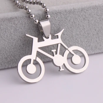 gümüş renk Hollow bisiklet bisiklet 316L Paslanmaz Çelik kolye kolye boncuk zincir erkekler kadınlar için toptan