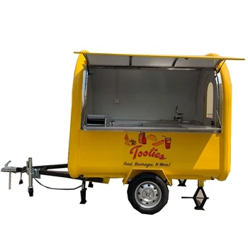 kahve Gıda Römork için 220m Sokak Mobil Dondurma Otomatı Fast Food Sepeti