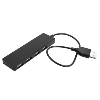 ultra ince USB Hub 4 bağlantı noktalı USB 2.0 Hub siyah