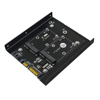 Çift mSATA SSD Çift SATA3 6Gbps Dönüştürücü Adaptör Kartı ile 3.5 inç HDD Braketi / Tam Boy Profil Braketi Yükseltme Sürümü