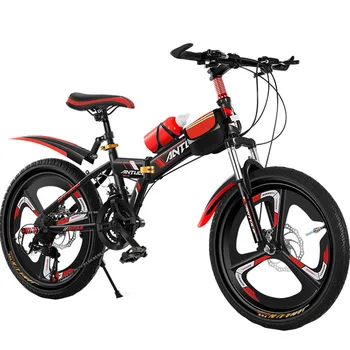 Çocuk bisikleti 20 İnç Bisiklet Yüksek Karbonlu Çelik Çerçeve Katlanabilir Amortisör Ön Çatal çift disk fren Güvenli Ve Hassas