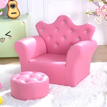 Çocuk mobilya kanepe yüksek kaliteli Kore taç çekme toka kombinasyonu kanepe moda tabure ile