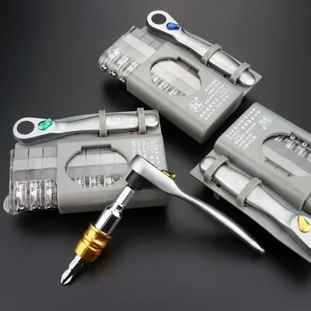 Çok fonksiyonlu mini Cırcır anahtarı screwdriver10 toplu bit set Özel şekilli lotted phillips tornavida taşınabilir el aletleri