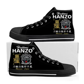 Öldürmek Hattori Hanzo Ninja Samurai Yüksek Top Sneakers Mens Womens Genç Kanvas Sneaker Rahat özel ayakkabılar Özelleştirmek Ayakkabı