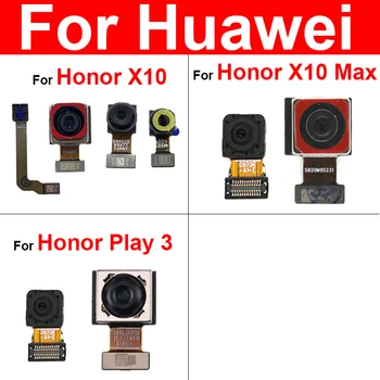 Ön Arka Ana Kamera İçin Huawei Onur X10 X10Max Oyun 3 Arka Büyük Ultra Geniş Kamera Küçük Ön Bakan Kamera Tamir Parçaları