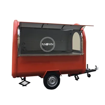 çekme çubuklu ve özelleştirmeyi destekleyen 2.5 m uzunluğunda mobil küçük gıda taşıma arabası