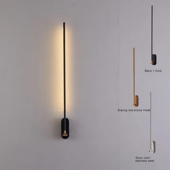 İskandinav Uzun Şerit Duvar Lambaları Modern Basit Oturma Odası TV Arka Plan Ev Dekor Duvar Lambası Yaratıcı Koridor Merdiven duvar dekor lambası