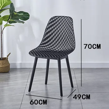 İskandinav plastik içi boş modern yemek sandalyeleri arkalığı ile ev makyaj tabureleri basit nefes yemek odası mobilyası