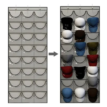 Şapka Depolama Tutucu Organizatör Temizle Cepler Koruyun şapka rafı Kapı Asılı Tutucu Askı Depolama Rafı Beyzbol Kapaklar için Yatak Odası