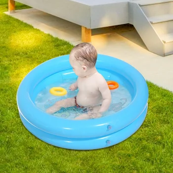 Şişme Bebek Yüzme Havuzu Katlanır Küvet Ev 65X65CM Çocuk Çocuklar su oyuncakları Küvet Yuvarlak Güzel Hayvan Yaz Havuzu