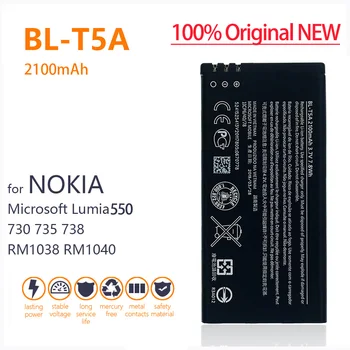 100 % Orijinal BL-T5A nokia için pil Microsoft Lumia 550 730 735 738 RM1038 RM1040 2100mAh Telefon Yeni Piller + Takip numarası