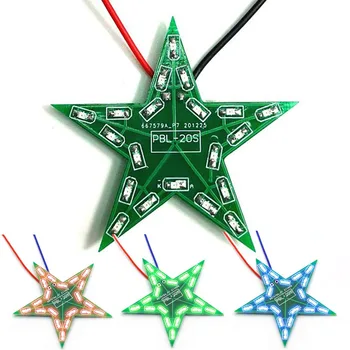 Beş köşeli yıldız solunum ışık degrade led ışık dekorasyon için lehimleme eğitim kırmızı yeşil mavi öğrenciler eğitim DIY kitleri